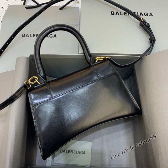 Balenciaga專櫃新款小號手提肩背女包原單沙漏包 巴黎世家鱷魚綠色綠扣沙漏包 fyj1393